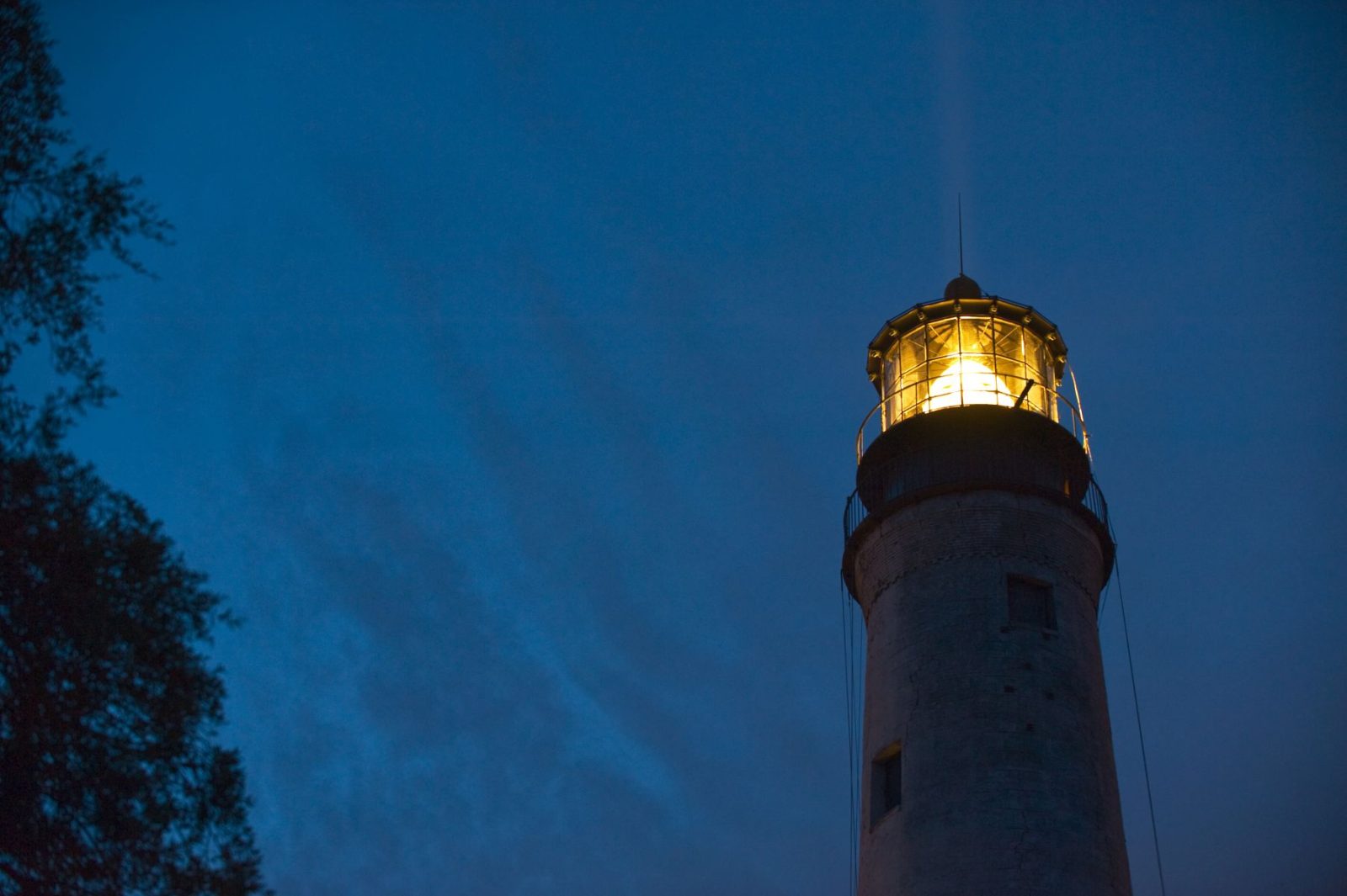 lighthouse at night